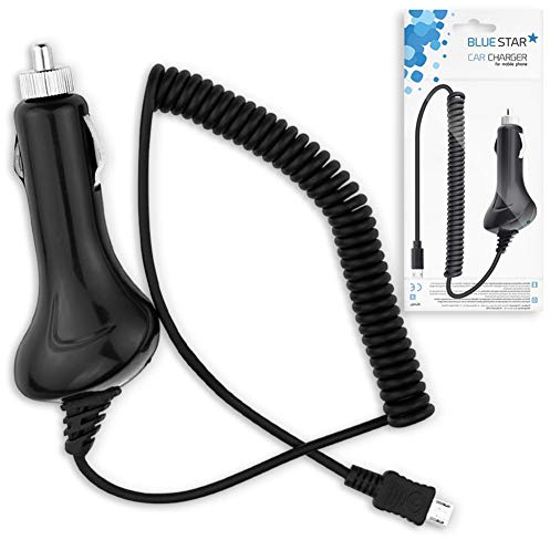 KFZ Auto Ladekabel kompatibel mit Samsung Galaxy A04 Lade Kabel Micro USB Ladegerät 12V - 24V Adapter Lade Daten Gerät 2A Ladeadapter integriertes dehnbares Ladekabel
