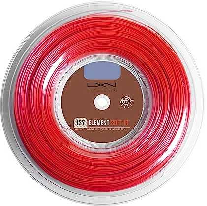 Wilson Luxilon Tennissaite Element IR Soft, 200 m Rolle, Rot, 1,27 mm,