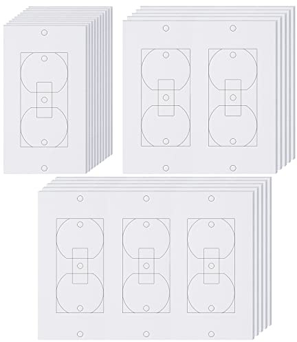 Wakhow 20 Pcs Wall Insulation Outlet Insulators Draft Sealers, 20 Pack Electrical Outlet Insulation Pads, EVA Foam Gasket for Wall, Light, Switch Socket Cover Compatible with Duplex Toggle Rocker