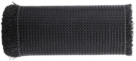 Wiener Geflecht, PE Rattan Gurtband, Breite Rattan Geflecht, Wasserdicht Wabengeflecht, Handgemachtes Rattan Kunsthandwerk für DIY Möbeldekoration , Stuhlgeflecht, Möbelgeflecht (35 x 150cm, Schwarz)