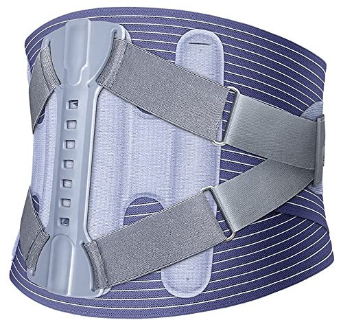 Rückenstützgürtel Orthopädisches Korsett Rückenbandage Gürtel Lendenwirbelsäule Dekompressionsgürtel zur Linderung von Taillenrückenschmerzen, Ischias, Skoliose, Bandscheibenvorfall (Farbe: Blau, Größ