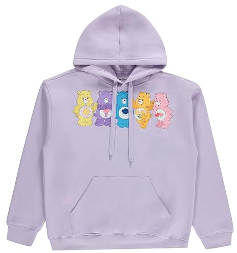 Care Bears Damen-Kapuzenpullover, klassische Kleidung, Cheer Friend Funshine Good Luck Hoodie Sweatshirt, Flieder, S
