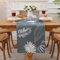 Alishomtll Grau Leinen Tischläufer Tropische Blätter Tischläufer Rechteckig Modern Boho Platzdeckchen Läufer rutschfest Hitzebeständig Tischtuch für Esstisch Party Küche Bankett 183x35cm
