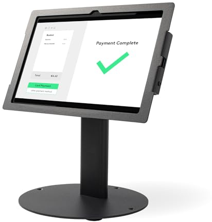 Tabdoq Support Tablette | Support Tablette Samsung | Sécurisé, Rotatif et Inclinable | Base Lestée pour Comptoirs et Bureaux | Samsung Galaxy Tab A9+ & A11+ | 11 Pouces | Noir