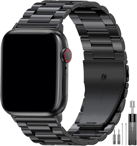 Rostfritt Stål Armband kompatibel med Apple Watch Ultra/Ultra 2 Armband 49mm 46mm 45mm 44mm 42mm 41mm 40mm 38mm, Herr Dam Rostfritt Stål Metal Armband för iWatch Ultra/Ultra 2,SE/10/9/8/7/6/5/4/3/2/1