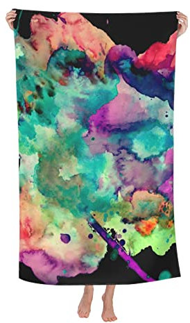 Mikrofaser Strandtuch Bunter, Verrückter, Einzigartiger Farbspritzer Regenbogen Strandtücher Hautfreundlich Drucktuch Weich Duschtücher, Für Strand, Yoga, Schwimmbad, 80x130cm