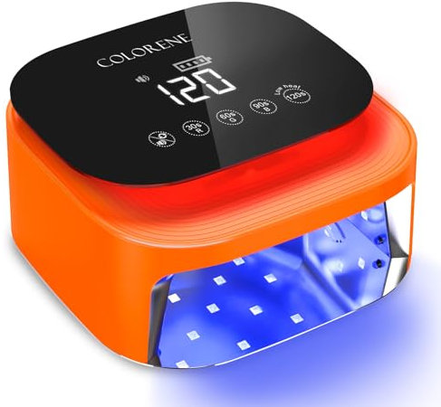 Lampada UV LED Senza Fili Del Chiodo, 60W Ricaricabile Nail Light Quick Curing Dryer, Intelligente Sensore e LCD Dell'esposizione, Portatile 30 Perline La Luce Del Chiodo Con 4 Impostazioni Del Time