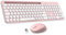 LeadsaiL Set Tastiera e Mouse Wireless, Italiano QWERTY 2.4GHz Full-Size Tastiera e Mouse Senza Fili con Supporto per Telefono e Tablet, Ergonomica, Tastierino Numerico per Computer, PC, Laptop-Rosa