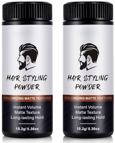 ISUNRISE Hair Styling Powder for Men & Women - Texture Powder - Easy to Apply - Natural Matte Hairstyle - Texturizing and Volumizing - 2 Pc Set, 10g