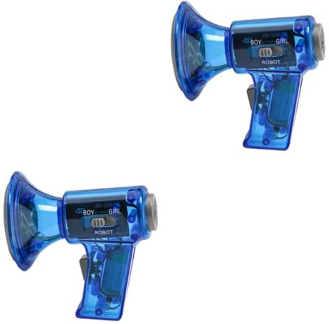 VICASKY 2stücke Handheld Lautsprecher Mit Stimmen Voice Changer Spielzeug Für Junge Mädchen Kreative Klangveränderung Für Geburtstagsfeiern Mädchen Und Jungen Blau
