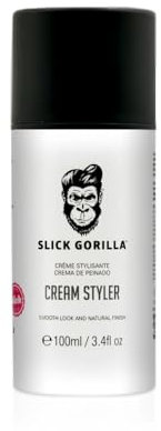 Slick Gorilla Hair Styling Cream 100ml | Light Flexible Hold | Smooth Frizz Control | Natural Matte Finish | Daily Grooming Cream for Men | Lightweight Non-Greasy Texture