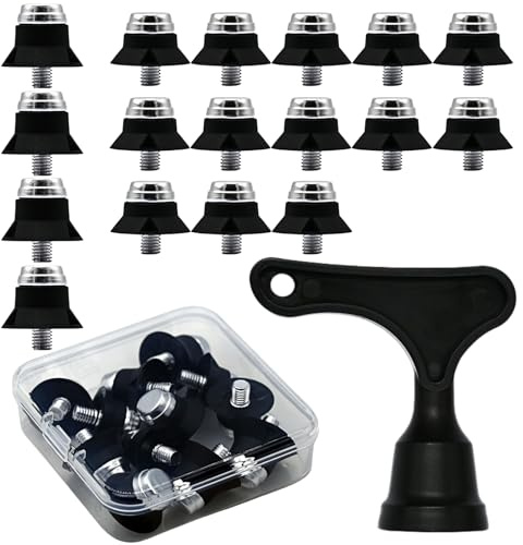 Set di Tacchetti per Scarpe da Calcio, 12 Pezzi Tappo a Vite di Ricambio per Scarpe da Calcio (13mm/16mm), Tappo a Vite con Chiave