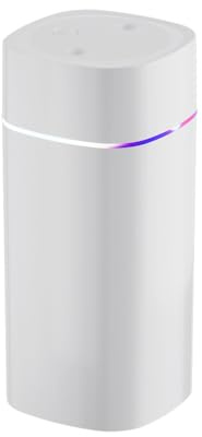 Kleiner Luftbefeuchter, 600 ml USB Humidifier mit 2 Sprühöffnungen, Tragbarer Leise Luftbefeuchter mit Umgebungslicht und Automatischer Abschaltung für Schlafzimmer Büro Kinderzimmer