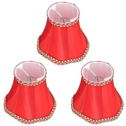 Kronleuchter-Lampenschirme, 3 Stück, moderner Wandlampenschirm im europäischen Stil, kleine Lampenschirme aus Stoff, zum Aufstecken, Droplight-Wandlampenschirme für