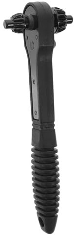 CHILDWEET 2-in-1 Ratcheting Drill Chuck Wrench Quick Release Ratchet Drill Chuck Key Spanner Black Double-Ended Multi-Purpose Portable Key Wrench for Power and Hand