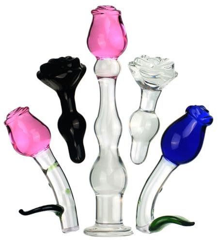 WTGWDA Godemiché anal en verre lisse BDSM, perles anales en cristal, plug anal en verre, godemichet anal long, plug anal SM, jouet gay, jouet sexuel anal for femmes et hommes(C)