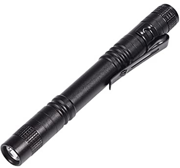 Ejoyous Mini Lampe de Poche à LED, Lampe de Poche de Poche à Stylo LED Légère Portable avec, Lampe Torchée Lumineuse Haute Vive pour le Travail D'inspection Urgence, Batterie