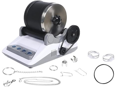 WAFOHSR Kit De Gobelet À Roche Électrique, Jouet De Bricolage avec Pierres Précieuses Brutes, Grains De Polissage for Adultes Et Enfants, Machine À Polir Facile à Utiliser