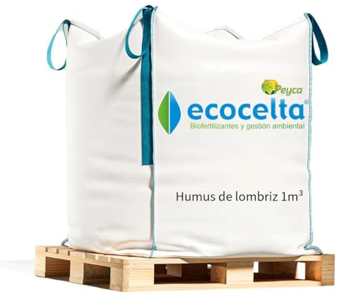 Humus de lombriz Saco Big Bag 1m³-1000L - Ecocelta. Abono organico regenerador de suelos. Apto en Agricultura ecológica.