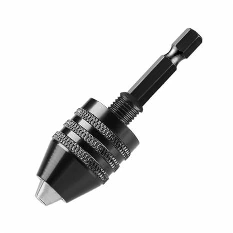 Mandrin de perceuse Tournevis sans clé, adaptateur for visseuse à chocs, mandrin de serrage, fixation, forets à tige hexagonale(0.3-3.6 6.35mm Hex)