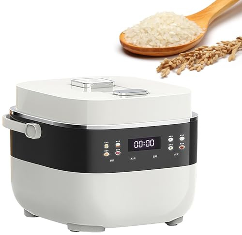 Cuociriso con Ciotola In Ceramica (3 Litri), Funzioni Multicooker 8-In-1 con Display Led, per Cottura a Vapore, Cottura Lenta e Preparazione del Riso
