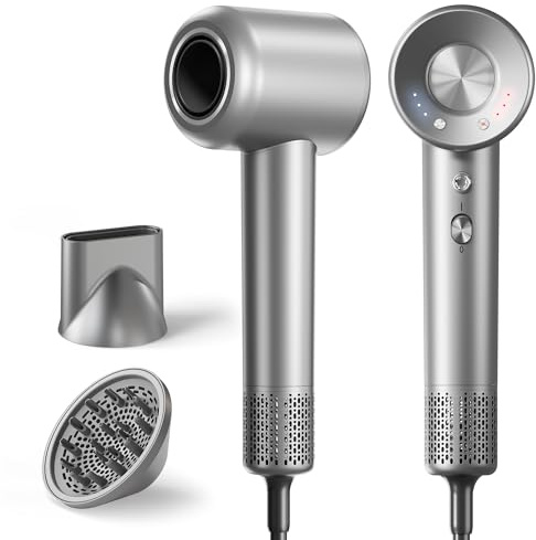 Hair Dryer, 160000 RPM High-Speed Ionic Blow Dryer with Magnetic Diffuser, Fast-Drying Hair Dryer for Women, 500M Negative Ions Frizz Control, Low-Noise Hairdryer for Home & Salon