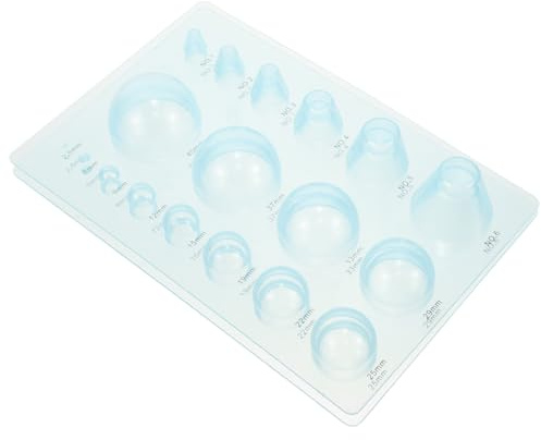 FRCOLOR 2 Moldes para Manualidades de Papel de Plástico Forma de Medias Esferas, Herramienta para Quilling de Papel Adecuado para Principiantes y Profesionales en Manualidades DIY