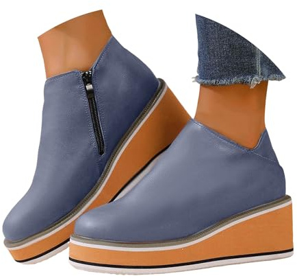Stövletter dam ankelstövlar fashionabla casual retro enkel dragkedja på sidan en sommarstövlar