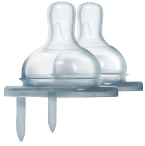 Pura Kiki breitem Hals Natural Vent Fast Flow Trinksauger (Silikon, 2-teilig)
