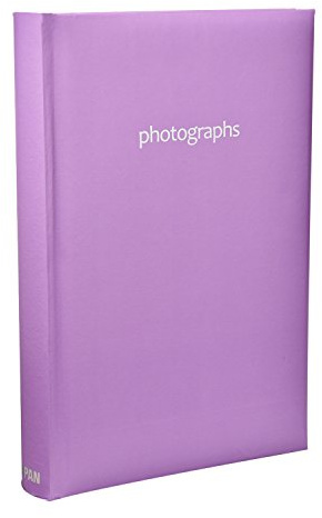 ARPAN Memo Slip In Photo Album – 300 Photo Album with Writing Space, CD/DVD Page & Index – Large 6x4 Photo for Memories, Holds 300 Photos – Perfect Photo Albums 6x4 300 Photos Slip In (Purple)