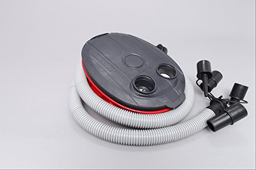 Schlauchboot Fusspumpe Klein (3 Liter), Bootspumpe Blasebalg mit Adapter (Lotus)