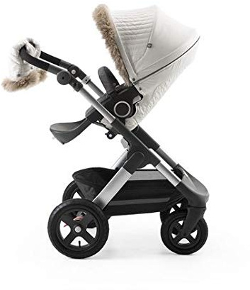 Winterset für Kinderwagen Crusi, Xplory oder Trailz Perlweiß inkl. Stokke