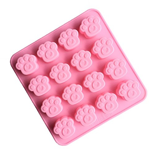 JasCherry Silikon Backform für Schokolade, Cupcakes, Kuchen, Muffinform für Muffins, Pudding, Eiswürfel und Gelee - Animal Serie (Pfote)