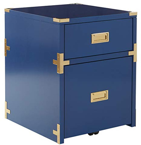 OSP Home Furnishings Wellington dokumentskåp med 2 lådor blå
