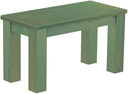 B.R.A.S.I.L.-Möbel Brasilmöbel Sitzbank 80 cm Rio Classico Bambus mintgruen Massivholz aus Pinie, Verschiedene Größen & Farben, ideal für Esszimmer & Küche