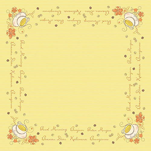 Mank Airlaid Tischdecke mit PE beschichtet | wasserabweisend | Mitteldecke für Gastronomie und Feiern | 80 x 80 cm | 15 Stück | Sunny/New Day