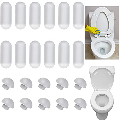 Basetousual 24 Pezzi Paracolpi WC, Paracolpi per Sedili WC, Buffer del Sedile del Water, Adatto per Il Set di Ammortizzatori Antirumore del Cuscino del Sedile del Water del Bagno