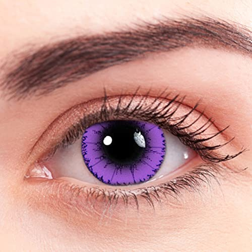 Lentilles de contact colorées crazy lens cosplay GO MAXIY GIRL, Petit diable violet - 12 mois sans correction