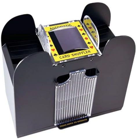 Rareidel Mélangeur de cartes automatique, machine à piles, mélangeur de cartes de casino électrique pour UNO, Blackjack, Texas Hold'em, jeux de cartes à domicile