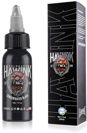 HAWINK Professionelle Tattoo Farbe Concentrated Black Tattoo Ink Schwarze 1 Flasche mit 1oz (30ml) TI203-30-002