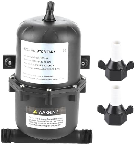 Acumulador VOBOR, tanque de presión, bomba de agua, Control de flujo, 0,75 L, 125PSI, para accesorio de sistema de agua de barco RV marino