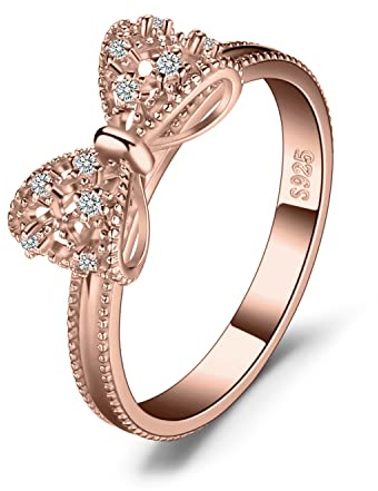 JewelryPalace Wickelring Schleife Verlobungsring Unendlichkeit Promise Eheringe Ring Silber 925 Damen, Zirkonia Silberringe Trauringe Hochzeitsringe Antragsring Ringe, Damen Schmuck Rosegold Gold