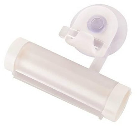 Toothpaste Dispenser Holder Tube Stand Rolling Tube Toothpaste Squeezer UK Brand (White)