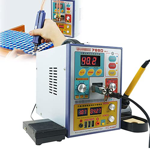 XDLYWUZIQ 18650 Saldatrice a Punti a Batteria, Saldatrice a Punti Senza Fili, Mini Saldatrice a Punti, Saldatrice a Punti Portatile, Batteria al Litio Saldatrici a Punti Fai-da-Te per Batteria