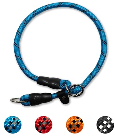 Hundehalsband mit Zugstopper, Dressurhalsung, Nylon Retrieverhalsband Reflektierend Verstellbare Hunde Halsband für kleine und mittelgroße Hunde Training, Breite 0.8 cm, Max Halsumfang 40 cm