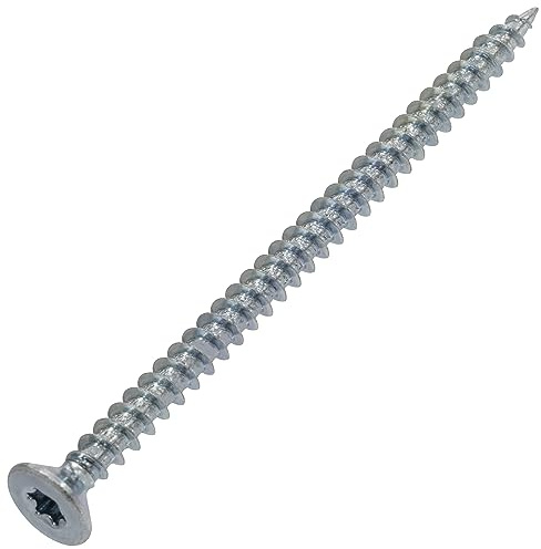 AERZETIX - Lot de 100 Vis Autotaraudeuses pour Bois à Tête Fraisée Ø5x80 mm à Empreinte Étoile TX - en Acier Zingué - C68245