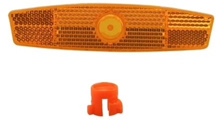 1/4PCSBike Speichen Reflektor Mountainbike Fisch-förmigen Stahl Felge Speichen Reflektoren Fahrrad Felge Reflektierende Licht Radfahren teile (Color : 1PC-Orange)