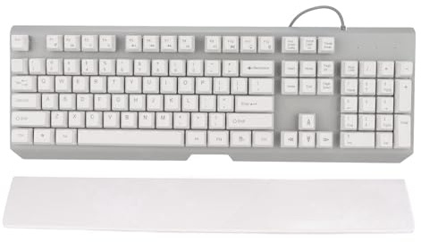 Annadue Clavier de Jeu Rétro-éclairé Rvb Clavier Mécanique Filaire Arc-en-Ciel LED Clavier Silencieux Filaire Rétro-éclairé pour Ordinateur Gamer PC Mac (GK60 rainure de clavette Blanche)