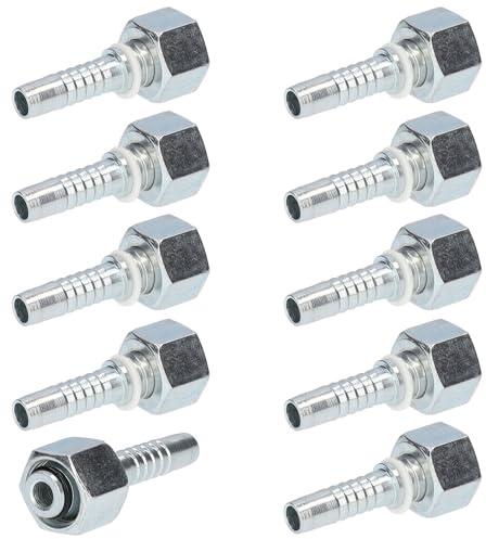 10 Schlauchstutzen M16 M18 M22 für Bremsschlauch 10x4 11x3,5 13x6 Stutzen 10mm 11mm 13mm Druckluftbremse LKW (10x4 X M18x1,5)