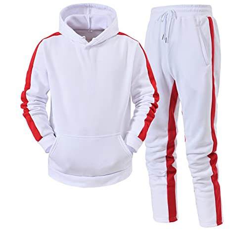Tuta da uomo traspirante: tuta sportiva unisex tinta unita autunno inverno tuta da corsa comoda felpa con cappuccio a maniche lunghe con tasca a marsupio, maglietta da allenamento tinta unita, 2